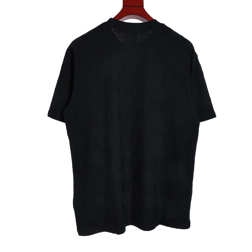 YESKICKS Givenchy Monogram Printed Jacquard Logo T-Shirt For Unisex Black And White - Image 9
