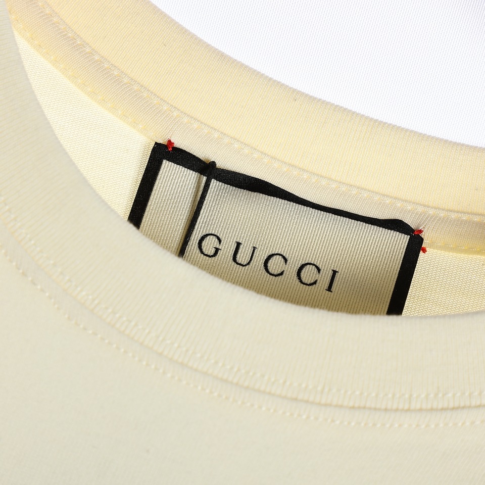 YESKICKS Gucci Coconut Tree Print T-Shirt For Unisex Black And Apricot - Image 9