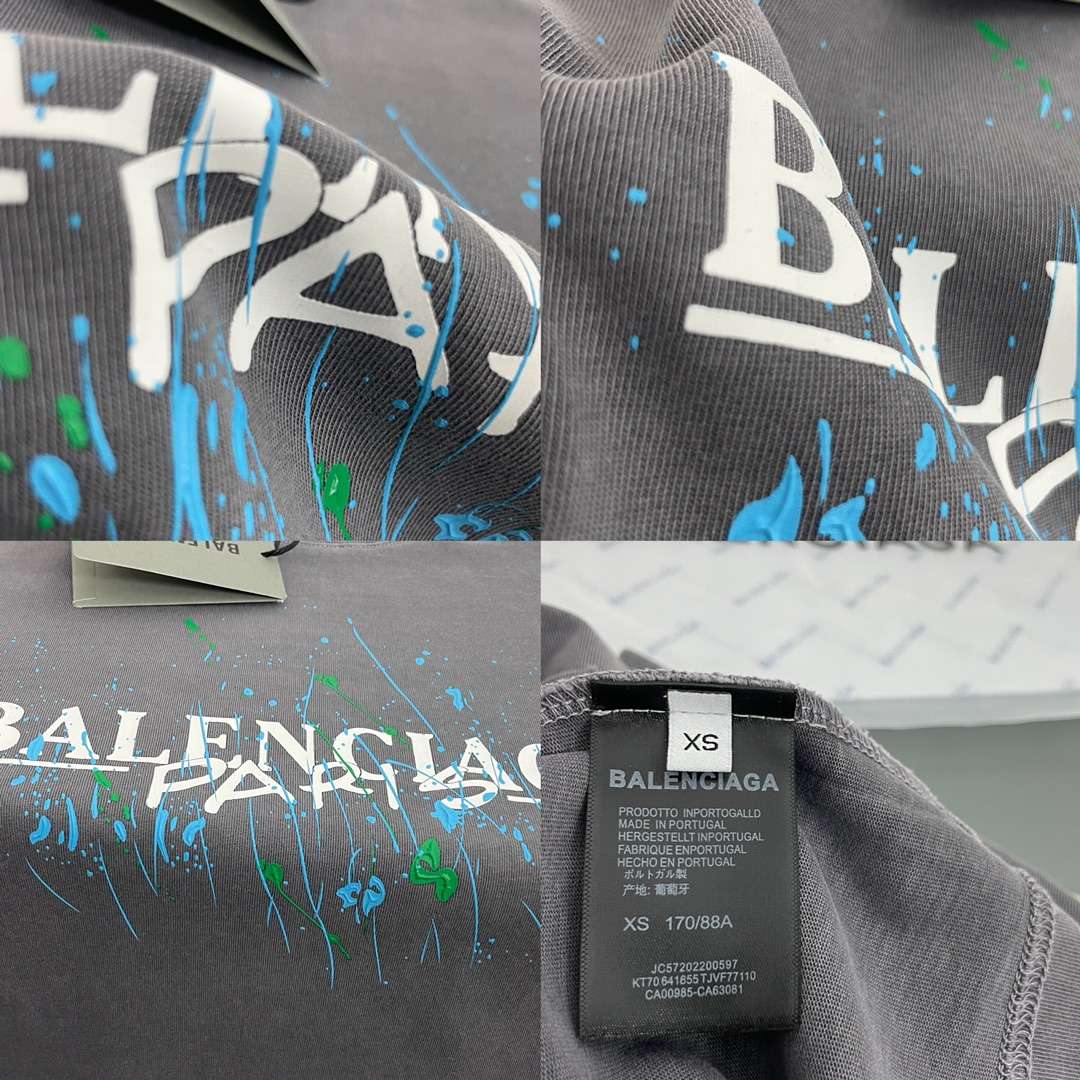 YESKICKS Balenciaga Logo Letter Pigments Print for Unisex - Image 9