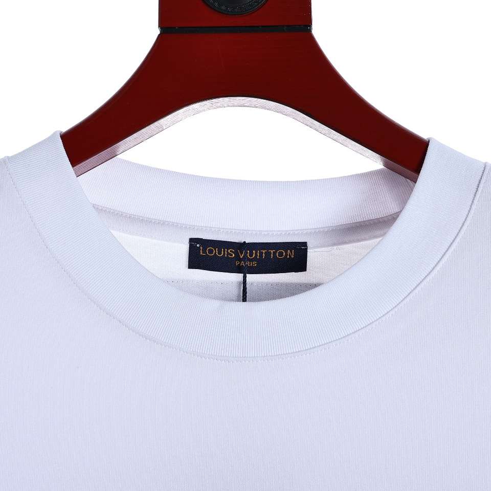 YESKICKS Louis Vuitton Van Print T-Shirt For Unisex Black And White - Image 9