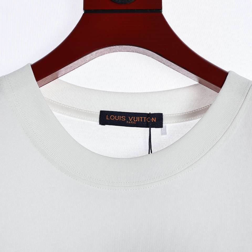 YESKICKS Louis Vuitton Foam Letter Print T-Shirt For Unisex Black And White - Image 9