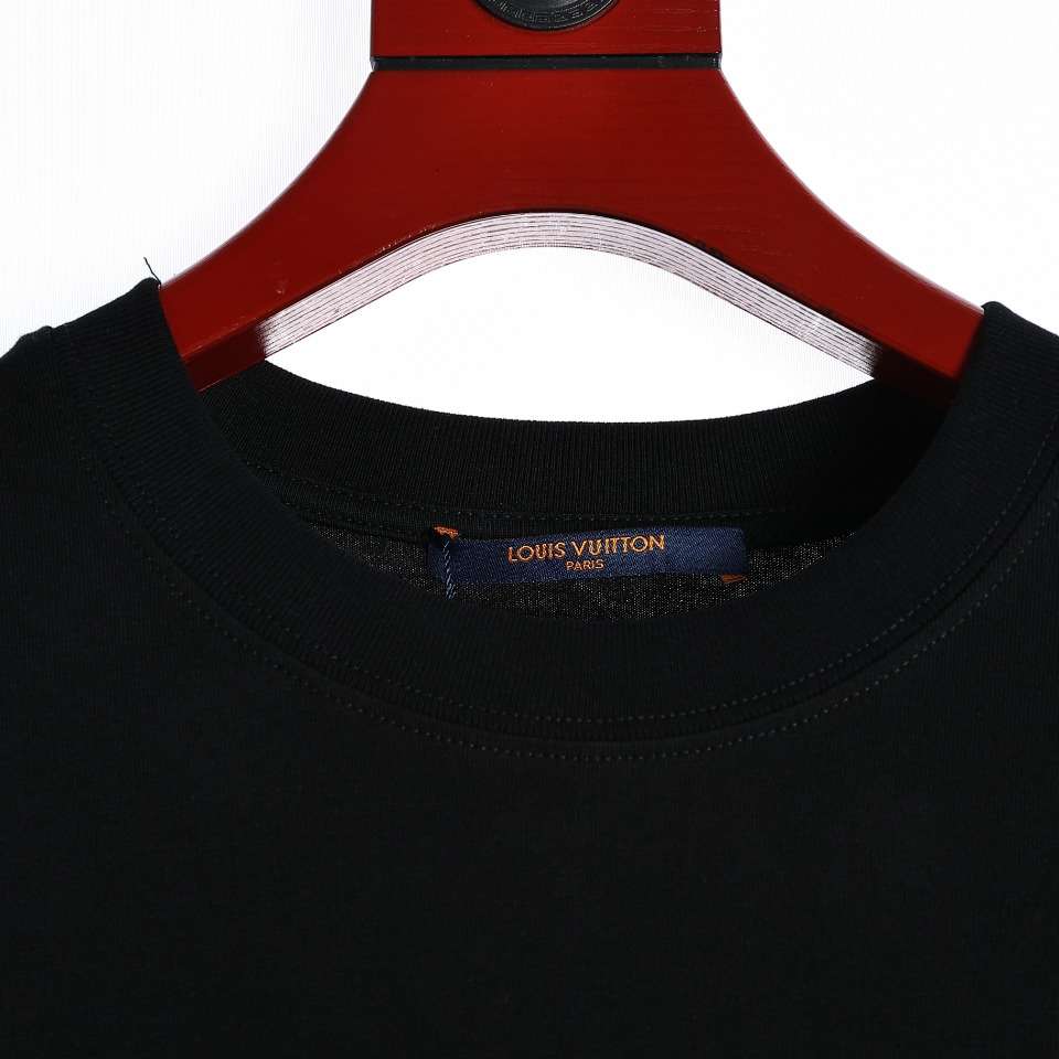 YESKICKS Louis Vuitton Hammer Tools Graphic Letter T-Shirt For Unisex Black And Apricot - Image 9