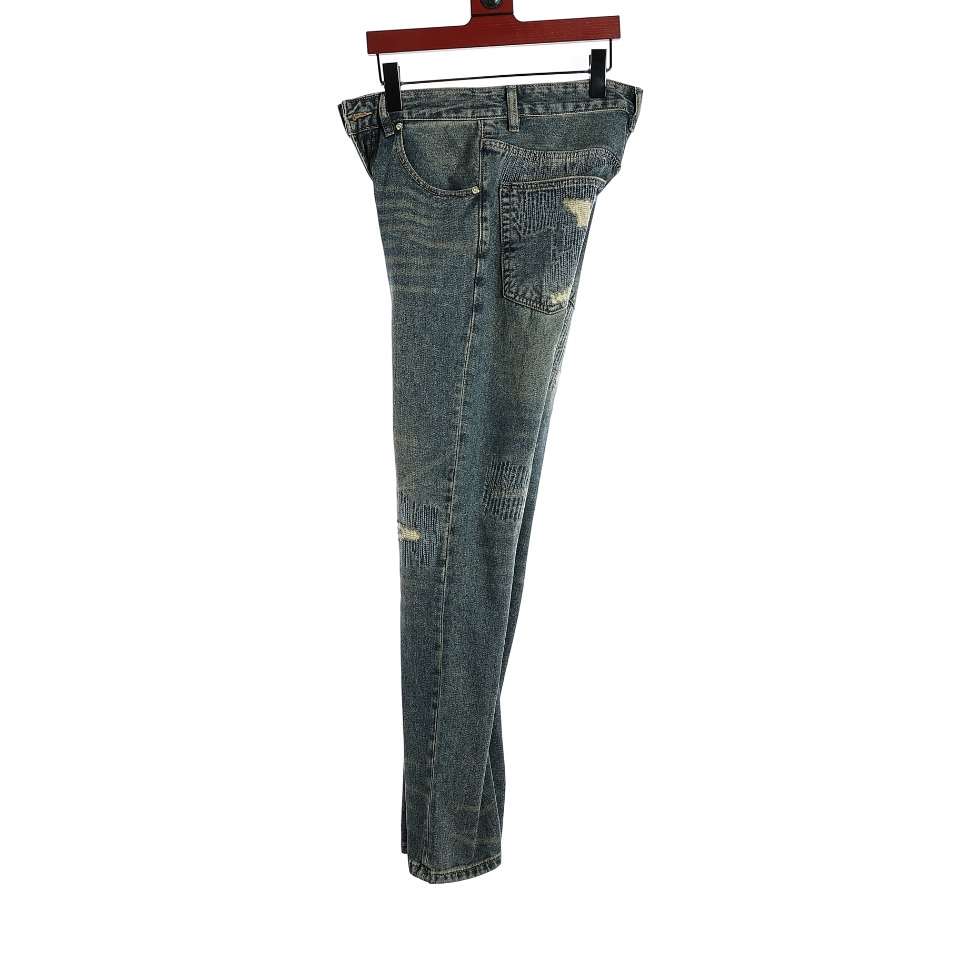 YESKICKS Fear Of God Washed Ripped Jeans For Unisex - Image 9