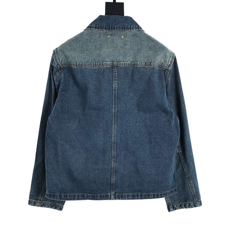 YESKICKS Louis Vuitton Embossed Denim Jacket For Unisex - Image 9