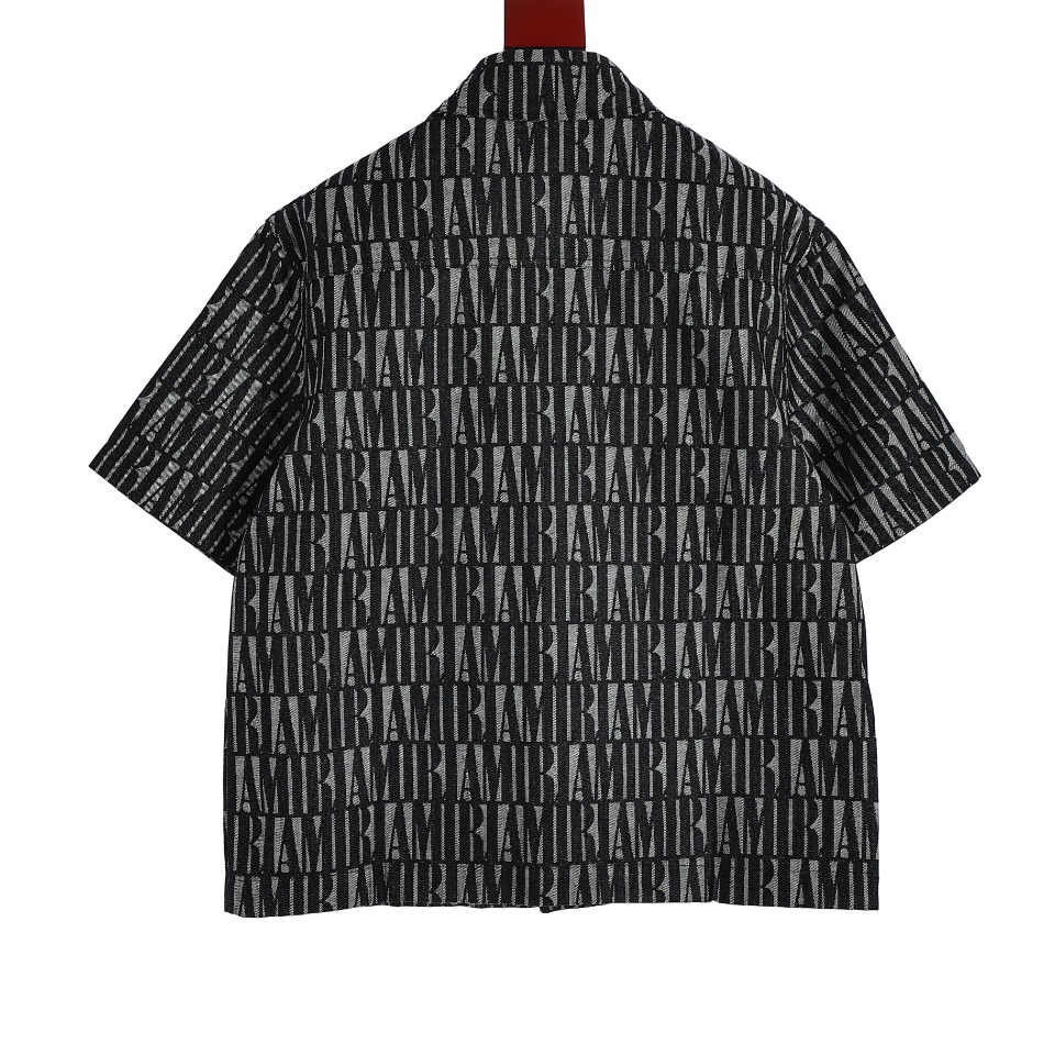 YESKICKS Amiri Monogram Demin Short Sleeve Shirts - Image 9