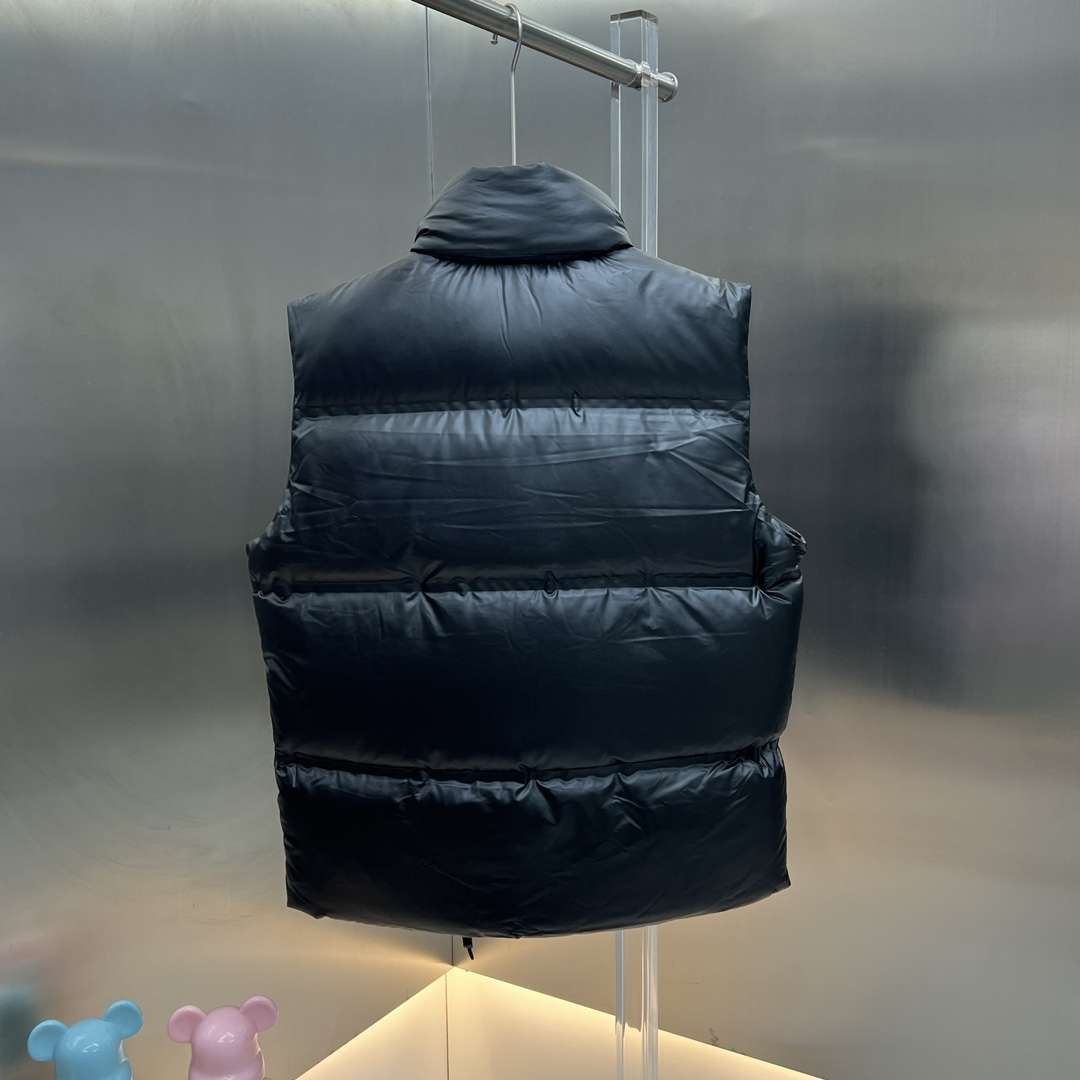 YESKICKS Prada Packable Hidden Cap Down Vest For Unisex - Image 3