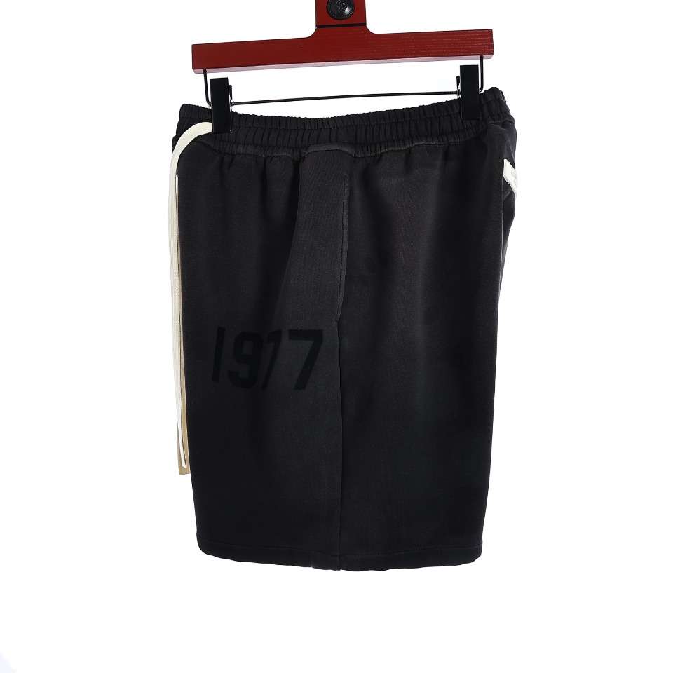 YESKICKS Fear Of God Washed 1977 Flocked Letter Print Shorts Pants for Men - Image 9