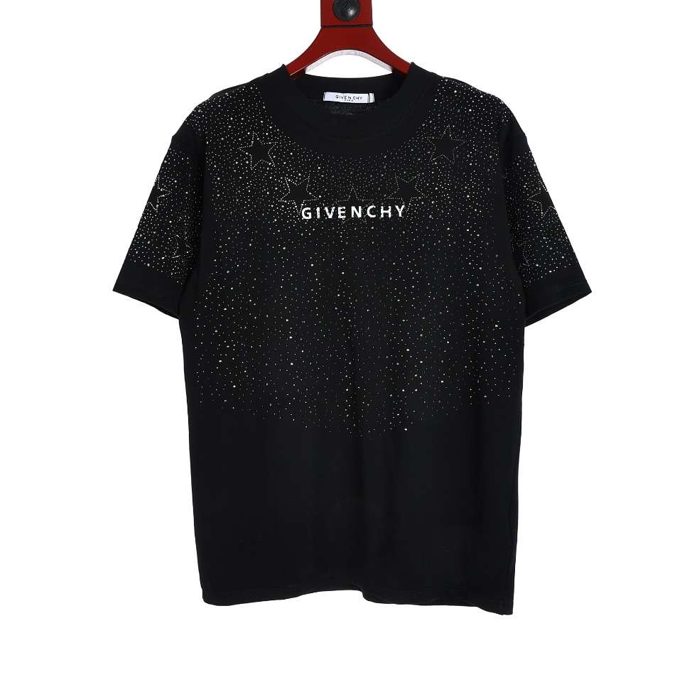 YESKICKS Givenchy Pentagram Printed Short Sleeve T-Shirt For Unisex Black And White - Image 10