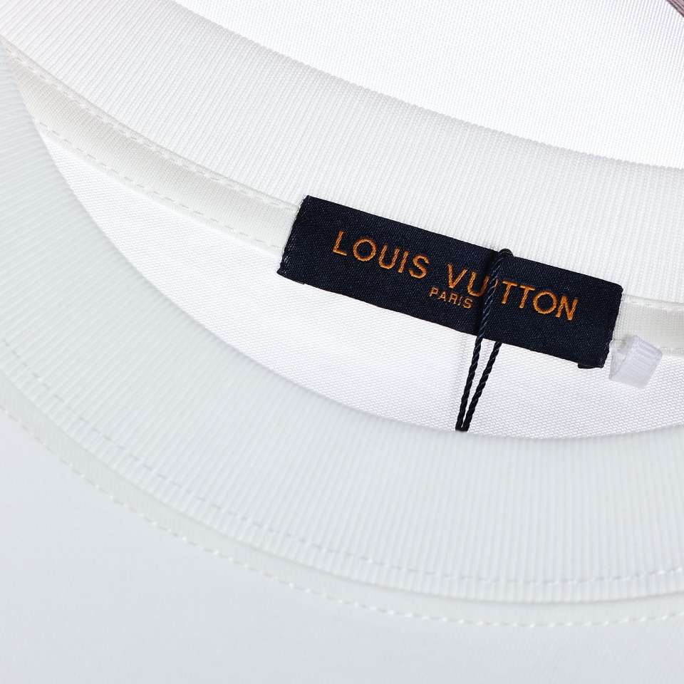 YESKICKS Louis Vuitton Fireworks Iron-On T-Shirt For Unisex Black And White - Image 9