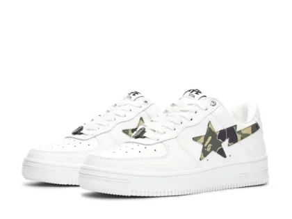 YESKICKS A Bathing Ape Bape Sta Low White ABC Camo Green (2021) Replica