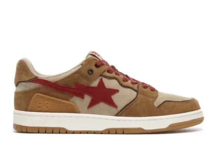YESKICKS A Bathing Ape Sk8 Sta Wheat Red Replica