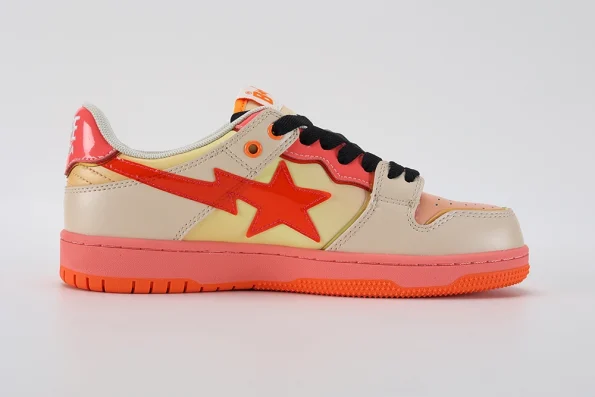 YESKICKS A Bathing Ape Bape SK8 Sta Orange Reps - Image 4