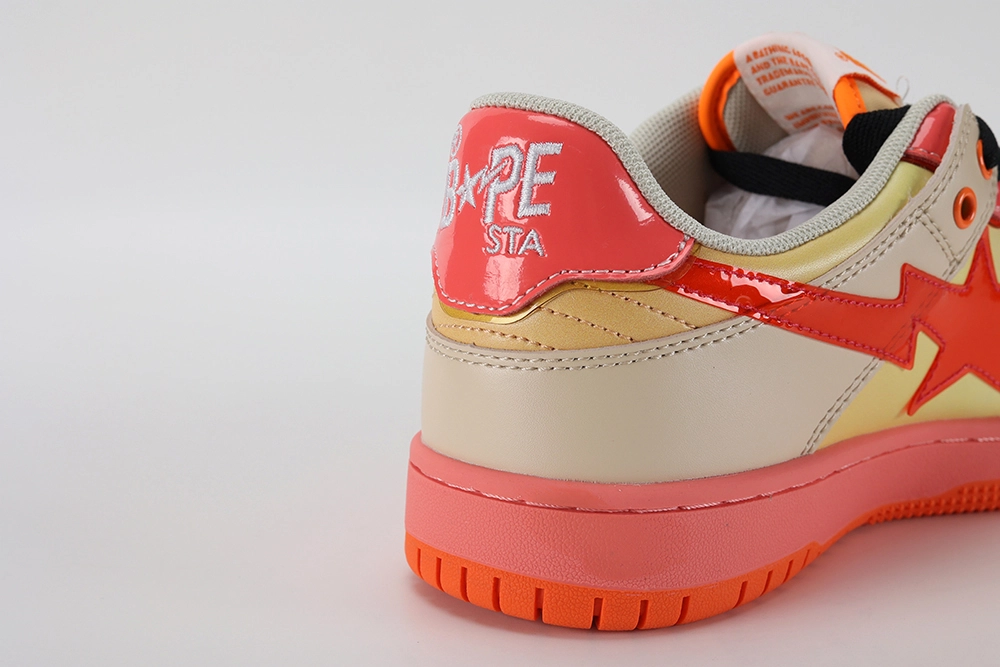 YESKICKS A Bathing Ape Bape SK8 Sta Orange Reps - Image 6
