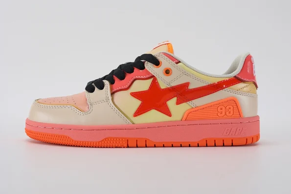 YESKICKS A Bathing Ape Bape SK8 Sta Orange Reps - Image 2