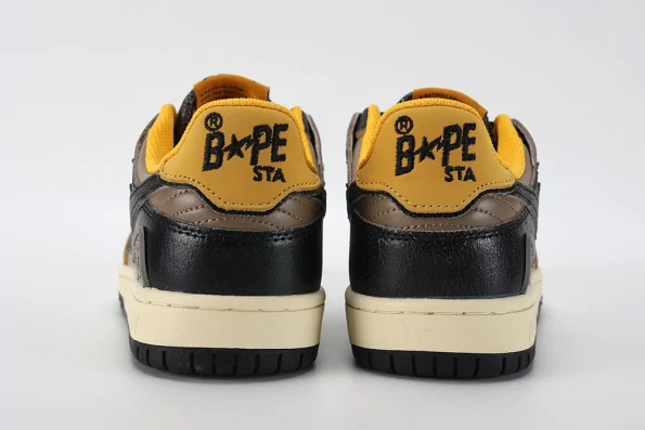 YESKICKS A Bathing Ape Bape SK8 Sta Vintage Black Yellow Replica - Image 7