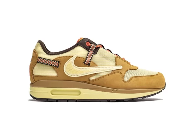 YESKICKS Nike Air Max 1 Travis Scott Cactus Jack Wheat Lemon Drop Replica DO9392-701