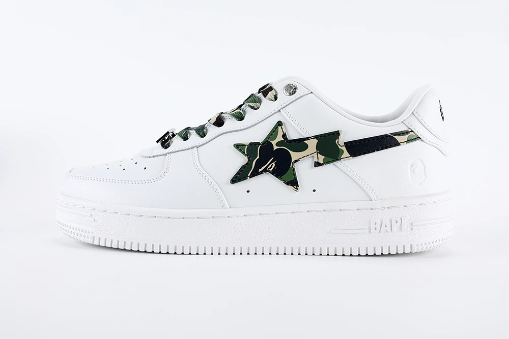 YESKICKS A Bathing Ape Bape Sta Low White ABC Camo Green (2021) Replica - Image 2