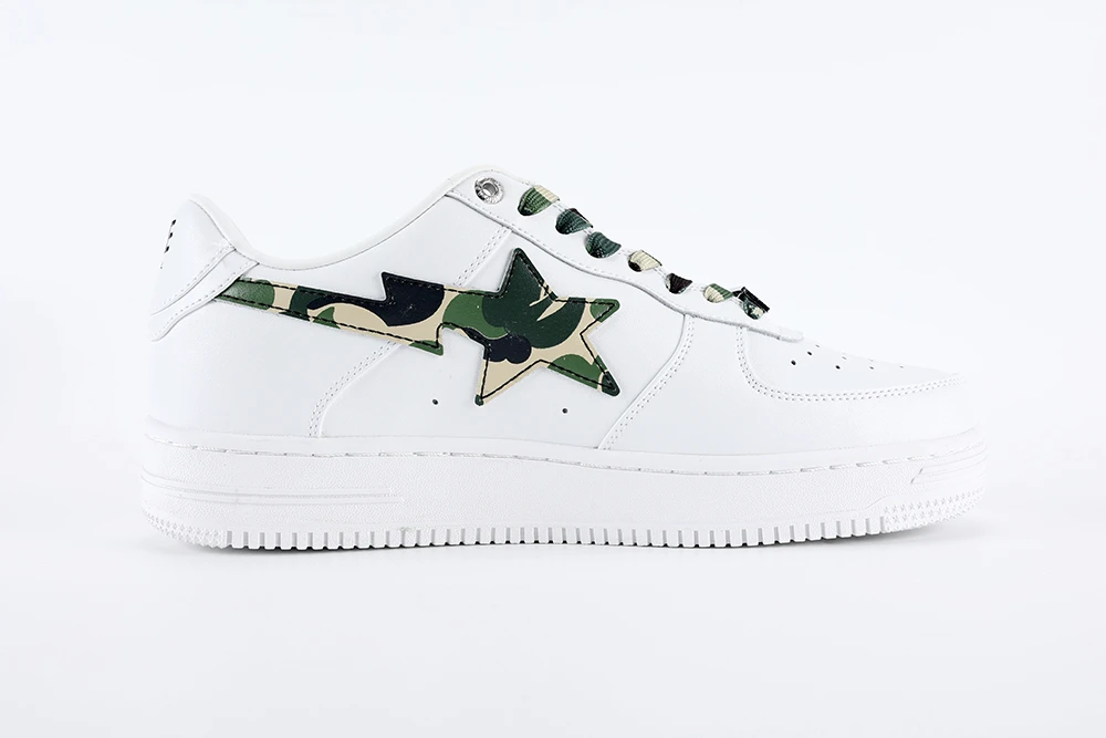 YESKICKS A Bathing Ape Bape Sta Low White ABC Camo Green (2021) Replica - Image 4