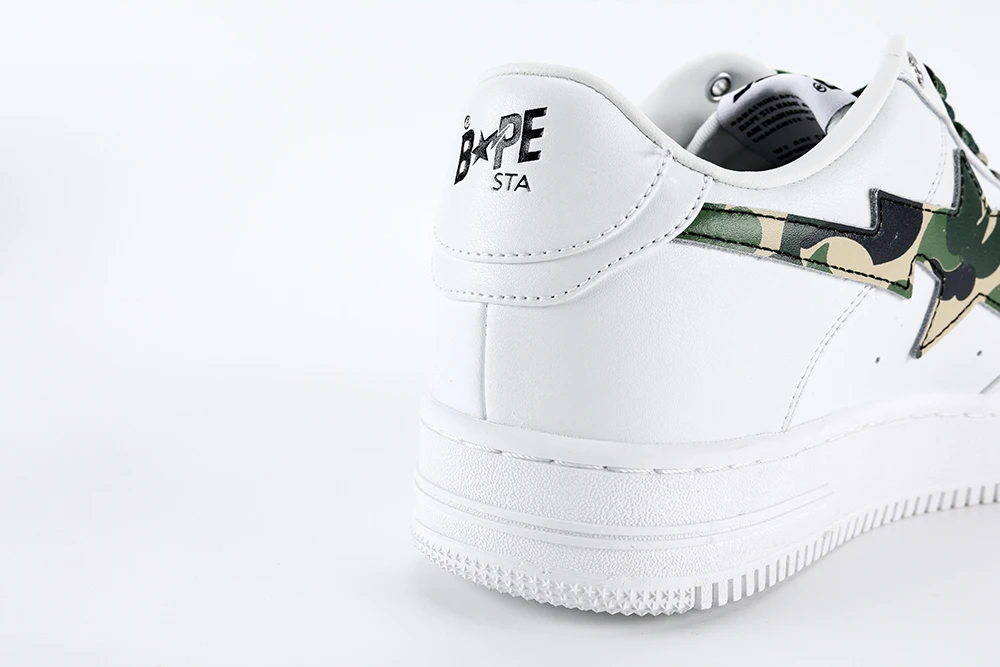 YESKICKS A Bathing Ape Bape Sta Low White ABC Camo Green (2021) Replica - Image 6