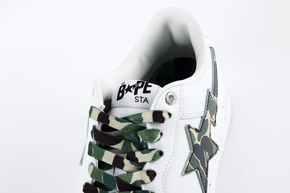 YESKICKS A Bathing Ape Bape Sta Low White ABC Camo Green (2021) Replica - Image 8