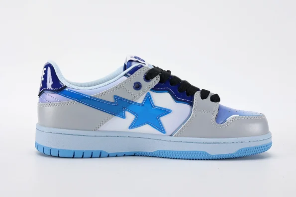 YESKICKS A Bathing Ape Bape SK8 Sta Blue White Replica - Image 4