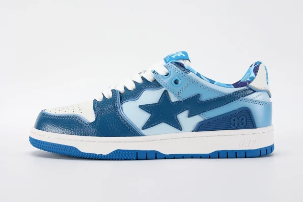 YESKICKS A Bathing Ape Bape SK8 Sta ABC Camo Blue (2022) Replica - Image 2