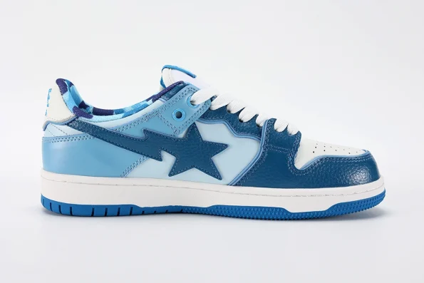 YESKICKS A Bathing Ape Bape SK8 Sta ABC Camo Blue (2022) Replica - Image 4