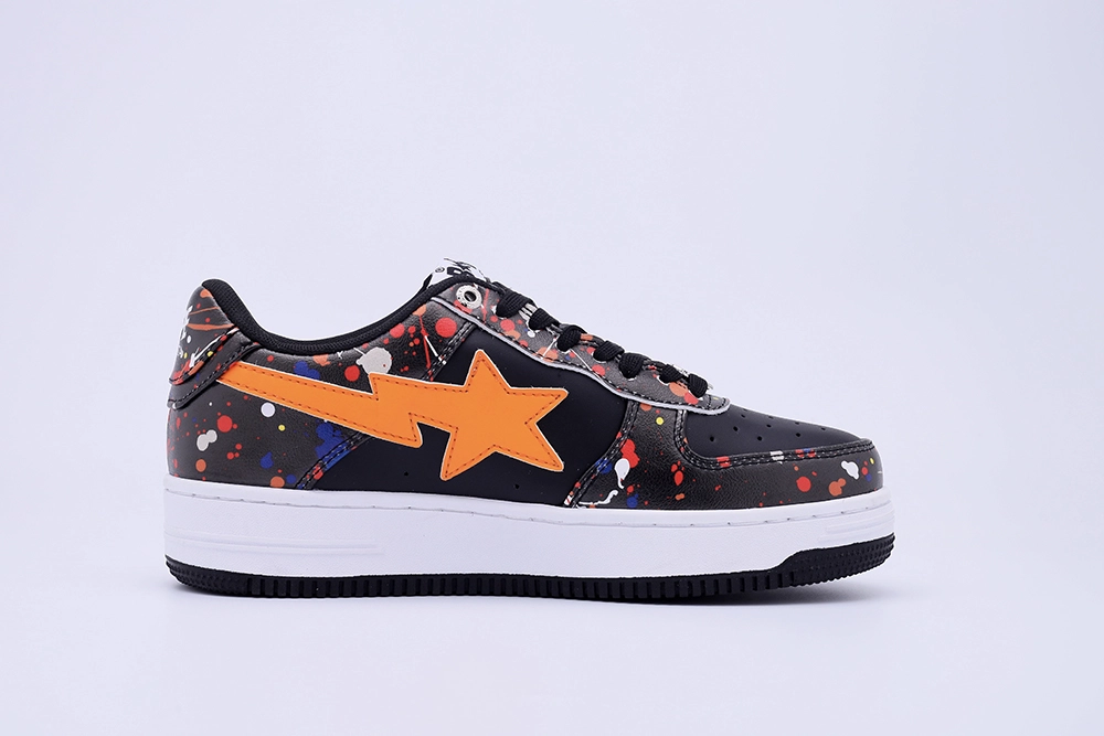 YESKICKS A Bathing Ape Bape Sta Paint Splatter Black Replica - Image 4