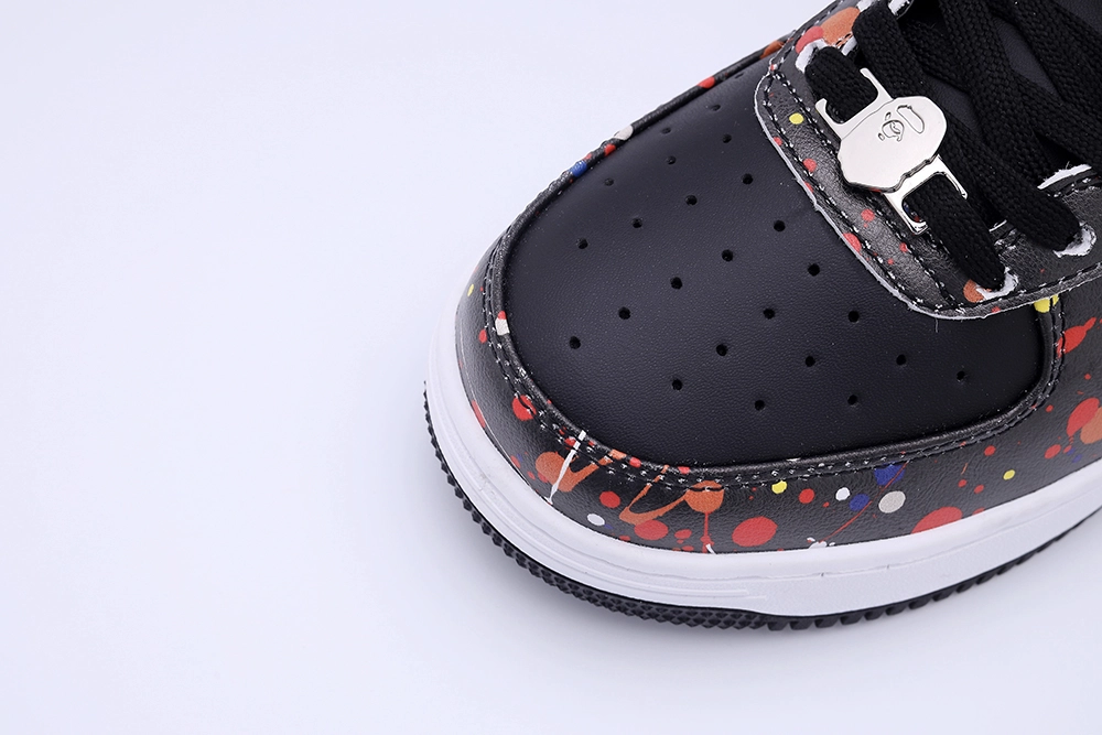 YESKICKS A Bathing Ape Bape Sta Paint Splatter Black Replica - Image 6