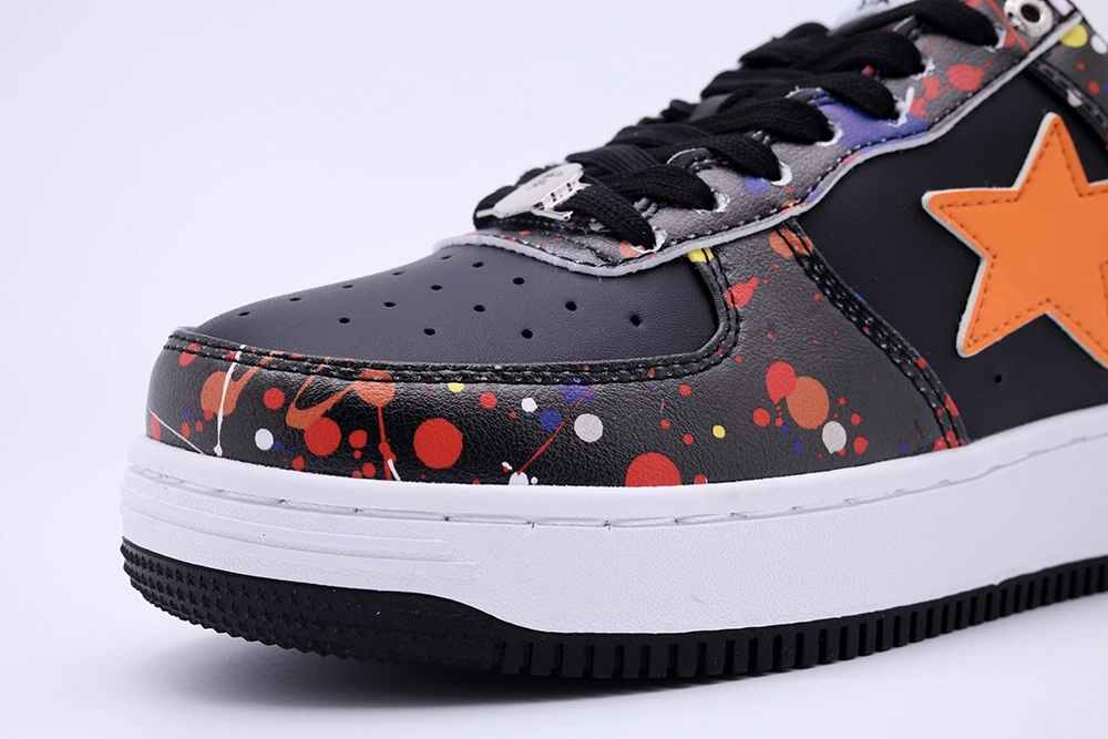 YESKICKS A Bathing Ape Bape Sta Paint Splatter Black Replica - Image 7