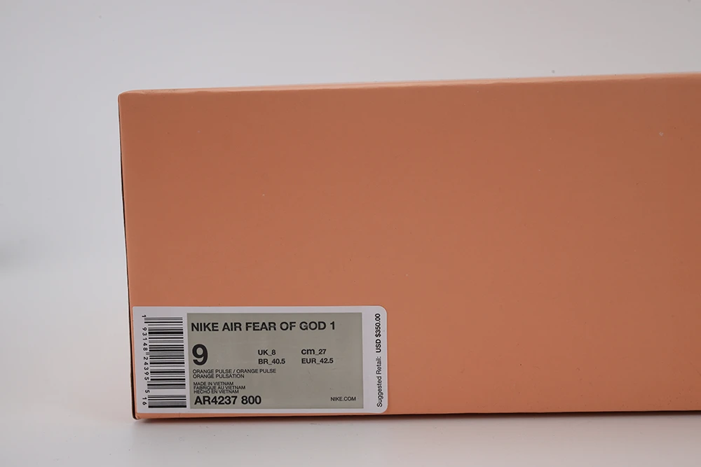 YESKICKS Air Fear Of God 1 'Orange Pulse' Replica AR4237 800 - Image 9