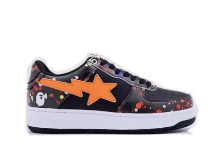 YESKICKS A Bathing Ape Bape Sta Paint Splatter Black Replica