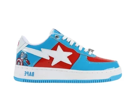YESKICKS A Bathing Ape Bape Sta Marvel Comics Captain America (2022) Replica